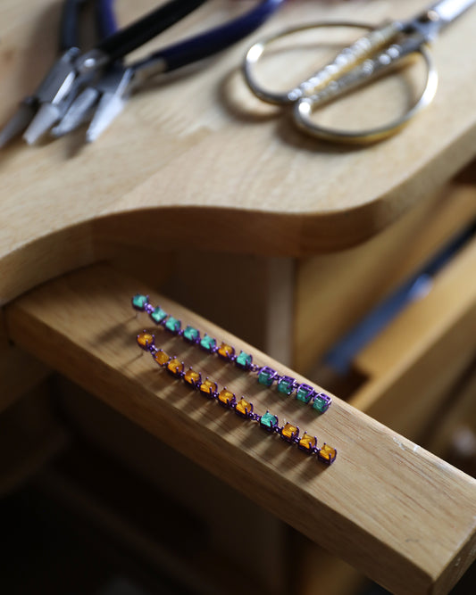 Twilight Maze Purple Earrings