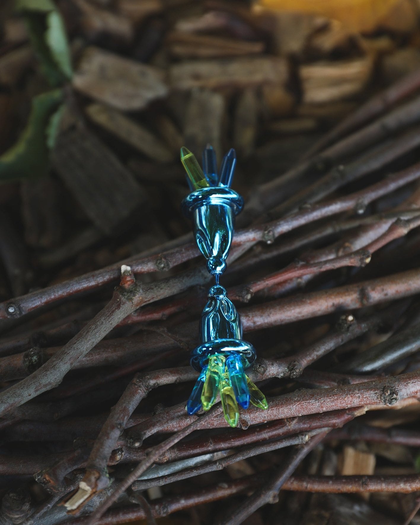 Phygital Wanderlust Blue Single Earring or Brooch